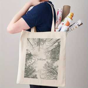 CXJ-F24014 Custom Cotton Canvas Tote Shopping <b>Bag</b> 12oz <b>Medium</b> Heat Transfer Durable Eco-Friendly Washable for Advertising Use - Product Image 6