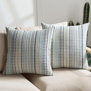 Fundas de almohada de algodón puro negro de calidad superior de último diseño funda de cojín con patrón de estampado lujoso uso doméstico sofá cama sala de estar - Product Image 6