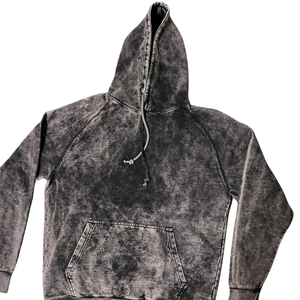 Sudadera con Capucha Gris Oscuro Lavada al Ácido, Efecto Vintage Stone Wash, Sudadera Extra Grande de Felpa Suave de Algodón, Ropa Casual de Calle para Invierno - Product Image 3