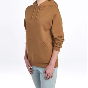 เสื้อฮู้ดสวมหัวแบบเรียบสำหรับผู้ชายผ้าฟลีซเนื้อนุ่มมีกระเป๋าลายจิงโจ้สำหรับพิมพ์ - Product Image 1