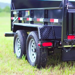 Remolque de plataforma ligeramente usado, mini remolque para tractor, remolque de doble eje de alta utilidad para construcción y uso agrícola - Product Image 5