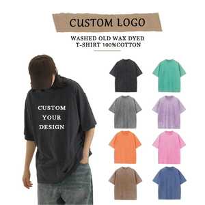 Usine directe de haute qualité en coton T-shirt pour hommes Logo personnalisé Design surdimensionné épaule tombante côtes col rond grande taille à manches courtes - Product Image 1