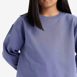 Soft Cotton Fleece Fabric <b>Sweatshirt</b> Warm And Lightweight Casual Wear Custom Logo Printing / Embroidery <b>Long</b> Sleeve Design 2026 - Product Image 3