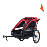 Remorque de vélo tout-terrain en alliage d'aluminium KS-200 avec suspension indépendante et siège inclinable, capacité de charge de 35 kg