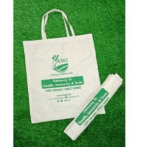 Sac à provisions en toile de coton recyclable imprimé de logo personnalisable Sac fourre-tout écologique de grande capacité à motif solide - Product Image 3