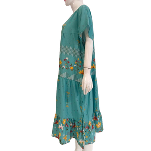 Vestido de mujer Jumbo en capas de Chrysanta Floral Motif Rayon ropa de dormir cómoda hasta la rodilla - Product Image 4