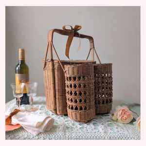 Boho ที่ใส่ขวดหญ้าทะเลหวายสไตล์โบฮีเมียนสุดหรูดีไซน์สัตว์มีสไตล์สำหรับบ้านของขวัญวันเกิดและวันหยุด - Product Image 1