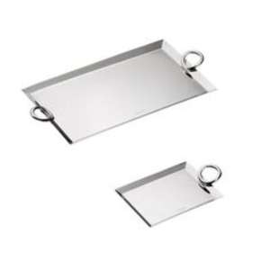 Elegante bandeja de servicio de acero inoxidable diseñada para un uso eficiente y una fácil limpieza para complementar los accesorios de su cocina - Product Image 1