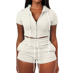 Nouveau concepteur décontracté personnalisé vêtements de détente élégant confortable ensemble court d'été pour femmes - Product Image 2