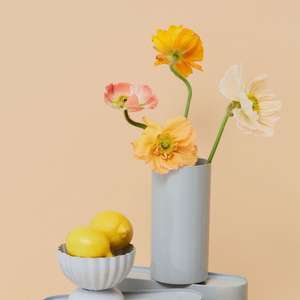 Venta al por mayor cilindro redondo de metal sobre mesa maceta decorativa y jarrón acabado brillante para plantas decoración de la boda venta - Product Image 4