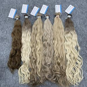 ผมต่อจากเวียดนามเป็นลอนธรรมชาติเคราตินปลายแบนผมคนแท้ย้อมสีผม30นิ้ว - Product Image 2