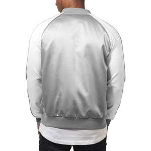 2025 OEM y ODM Satén hecho a medida para hombres Precio barato Satén Baloncesto Deportes Chaqueta de manga larga con su propio diseño chaqueta - Product Image 1