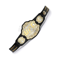 Ceinture de champion en cuir PU avec plaque centrale surélevée pour la célébration des gagnants du jeu Taekwondo Jiu-Jitsu Karaté MMA