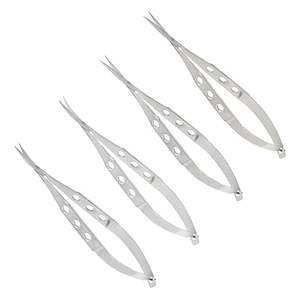 Tijeras Micro Castroviejo de Alta Calidad, Tijeras Microquirúrgicas Curvas, Tijeras Microquirúrgicas Rectas, Instrumentos Quirúrgicos Oftálmicos - Product Image 1
