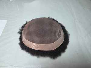 Tupé de Cabello Afro, Peluca de Cabello Humano 100% para Prótesis Capilar Africana, Estilos Rizado, Lacio y Ondulado, Textura de 6 mm, Bangladesh - Product Image 2