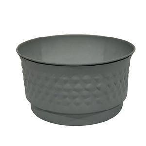 Tazón de vela grande de Metal con textura de diamante, tazón de vela de alta calidad con textura gris - Product Image 1