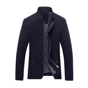 Chaqueta de Motociclista de Cuero Genuino para Hombre, Estilo Casual de Invierno, Corte Ajustado, Cuello en V, Cierre de Cremallera - Product Image 1