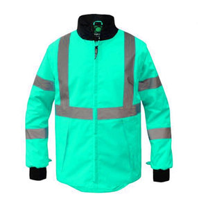 Suministro de fábrica Ropa de trabajo de seguridad de alta visibilidad Ropa de trabajo de seguridad de construcción Trabajo de lona transpirable con capucha reflectante - Product Image 6