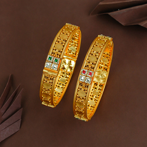 Stylish Trendy Fashion <b>Bangles</b> with Crystal and Rhinestone Accents <b>Indian</b> Made - Product Image 1
