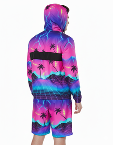 Ensemble deux pièces personnalisé avec fermeture éclair, jogging léger, coupe-vent imperméable, survêtement en nylon, vestes et pantalons de survêtement en nylon - Product Image 6