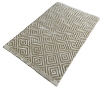 Tapis indien de grande taille de style moderne, tufté à la main, en laine de viscose à poils coupés, antidérapant, motif abstrait, tendance, tapis de prière pour intérieurs.
