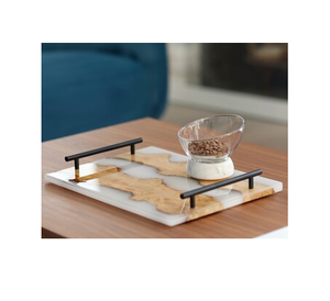 Plateaux en bois de résine, plateau de cuisine, plateau de luxe pour restaurants et hôtels, dernières pièces, plateau moderne d'excellente qualité - Product Image 4