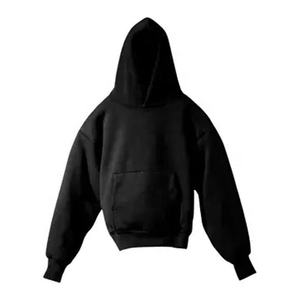 Échantillon gratuit OEM Ensemble de sweat à capuche pour hommes 50% coton 50% polyester à manches longues Imprimé Oversize Pullover Hoodies Vente en gros Noir - Product Image 4