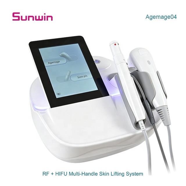 Professional Salon RF HIFU Skin Lifting System 2 Handles Face Body Anti Aging Beauty Equipment Machine