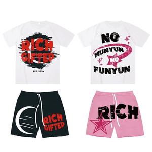 Vintage Washed Acid Wash 2-Piece Set pour Hommes Casual Daily Life 100% Cotton Lightweight Seamless Sweat Shorts and T-Shirts - Product Image 4