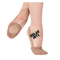 Chaussons de danse classique professionnels personnalisés pour femmes, filles et enfants, en cuir et toile, à talon plat, pour l'intérieur, HULAR