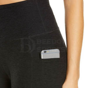 Pantalones cortos deportivos de algodón transpirable de cintura alta para mujer, logotipo personalizado, patrón decorativo, entrenamiento de gimnasio, LONA DE MODA - Product Image 5