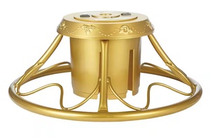 Nouveau support d'arbre de Noël en métal Look de luxe avec support de pieds en bois pour l'utilisation de la décoration intérieure à prix abordable support d'arbre - Product Image 4