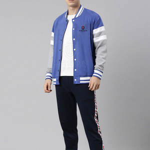 Veste Letterman pour hommes grande taille en gros avec col montant pour l'extérieur - Product Image 5