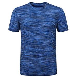Venta al por mayor de los hombres de cuello redondo de poliéster spandex camisetas en blanco correr deportes fitness camiseta logo impresión diseño personalizado - Product Image 2