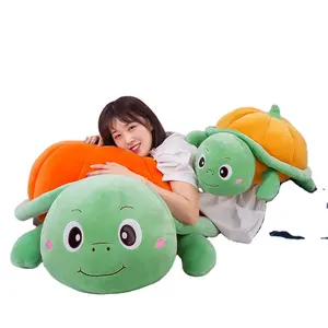 Large Size Cartoon Plush Toys Two Color 75cm Sea Turtle Soft Toys Plush Lying Down Animal Pillow