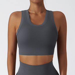 Femmes Sexy Nylon Spandex Fitness Sport Soutien-Gorge Crop Top Haute Qualité Designer Personnalisé Gym Entraînement Ensembles XL Yoga Porter En Gros - Product Image 3