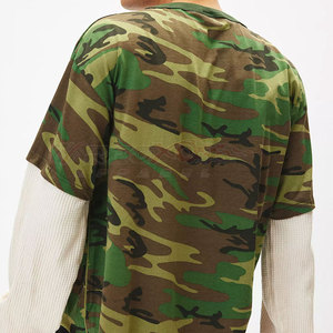 Camiseta de Lona para Hombre, de Doble Capa, Manga Larga, Alta Calidad, Transpirable, Ajuste Holgado, 100% Algodón, Estilo Casual, Urbano, Hip Hop - Product Image 2