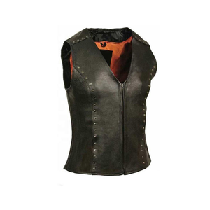 Gilet de motard en cuir élégant et personnalisé pour hommes gilet de moto imperméable bonne qualité toile tissu Offre Spéciale - Product Image 5
