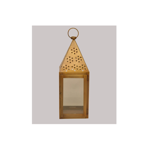 Lanterne en métal la plus vendue avec finition dorée et conception traditionnelle avec poignée suspendue à vendre par les exportateurs - Product Image 1