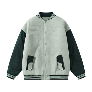 Chaqueta universitaria con letras bordadas personalizadas de alta calidad para hombre, chaqueta de béisbol universitaria de tela duradera y cuero para hombre, envío DDP - Product Image 1