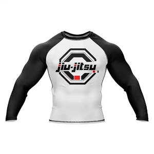 Camiseta de Manga Larga para Hombre, Estilo Ecuestre, Sublimación Personalizada, Camiseta de Jiu Jitsu, Diseña Tu Propia Camiseta - Product Image 4