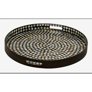 Plateaux de service décoratifs de vadrouille de haute qualité plateaux de service de nourriture ronds pour Ramadan Eid plateaux de service de nourriture décoratifs - Product Image 2