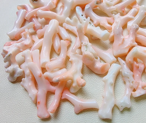 Lote de palos de coral, japonés natural, cuentas de palo de coral blanco, palo rosa pulido suave, piedra preciosa de coral suelta - Product Image 6