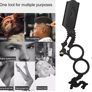 Rasoir droit en acier inoxydable pour hommes professionnels beauté sécurité jetable lame unique sourcil barbier barbe corps Bikini rasage - Product Image 5