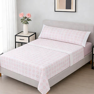 Juego de Sábanas de Algodón/Poliéster de 3 Piezas con Sábana Plana, Sábana Ajustable de hasta 30 cm, Funda de Almohada para Camas y Fundas de Edredón - Product Image 1