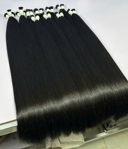 Cheveux humains bruts vietnamiens en gros, lisses, sans trame, double épaisseur, noirs naturels, pour tressage - Product Image 4