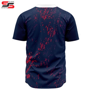 Customized Your Own logo Baseball Jersey With Breathable and Stretchable Fabric and High Quality <b>Material</b> Fabric - Product Image 2