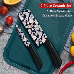 Ensemble de couteaux de chef en céramique professionnels, 6 pièces, manche en plastique, passe au lave-vaisselle, pour les amateurs de pêche, livraison gratuite - Product Image 3