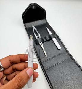 Pinzas para Cejas Blancas Mate con Logotipo Personalizado, Pinzas de Acero Inoxidable con Punta Inclinada y Puntiaguda, Pinzas para Cejas y Pestañas con Tijeras de Resorte - Product Image 5