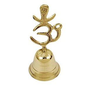 Campana de mano de latón de alta calidad hecha de metal con acabado colorido Forma redonda Mango de alta calidad para accesorios de regalo - Product Image 2